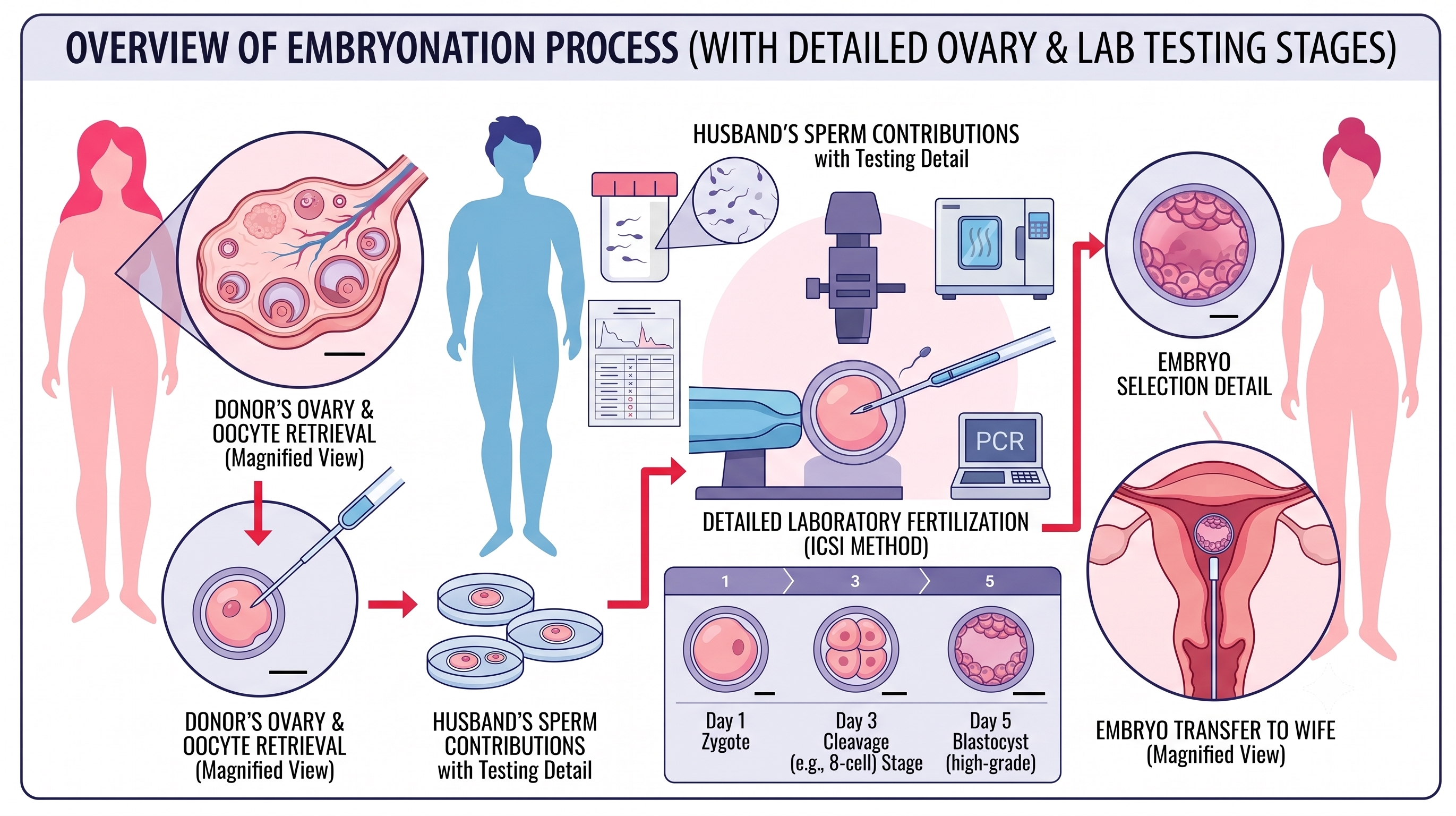 Embryo Donation Clinical Process: Fertilization, Blastocyst Culture, and Embryo Transfer